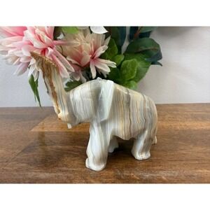 Vintage Natural Stone Animal Figurine Neutral Home Decor Accent